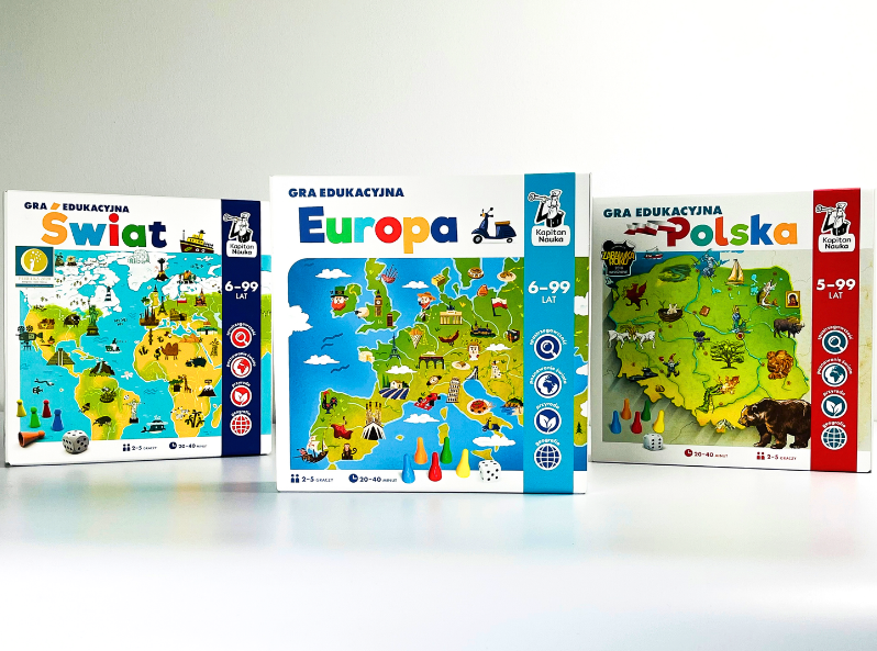 Seria gier edukacyjnych Kapitana Nauki: Świat, Europa i Polska